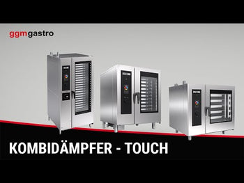Gass- kombidamper - Touch - berøringsskjerm - 20x GN 1/1 - inkl. automatisk vaskesystem, kjernetemperaturføler, boiler & innengestell