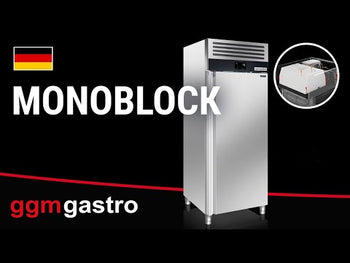 Bakerikjøleskap i rustfritt stål PREMIUM - EN 600x400 - 850 l - -2 °C til +8 °C - med 1 dør - Umluftkjøling, LED-belysning, R290
