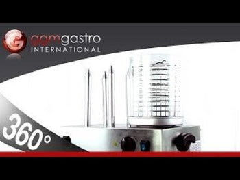 Pølsedamper / pølsevarmer - med 4 spyd