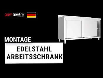 Arbeidsskap PREMIUM 1,0 m - med skyvedør og oppkant