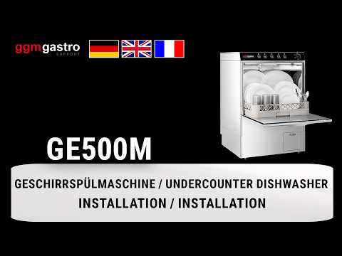 Oppvaskmaskin underbenk - analog - 3,55 kW - med oppvaskmiddel-, skyllemiddel- og avløpspumpe