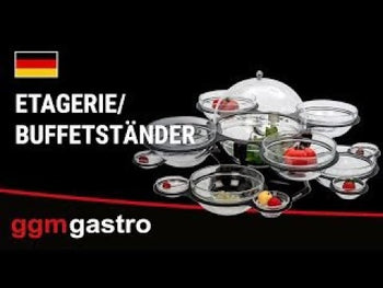 Kakestativ/buffetstativ - roterende - inkl. 17 melaminskåler - runde
