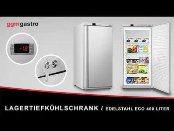 ECO oppbevaringsfryser - 400 liter - med 1 dør - rustfritt stål