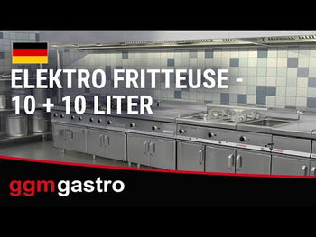 Elektrisk frityrkoker - 10+10 l - 18 kW - med tappekran