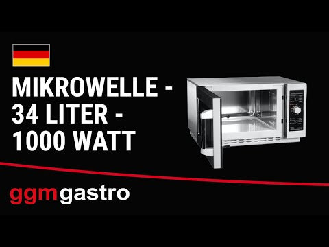 Mikrobølgeovn - 34 l - 1 kW - Manuell