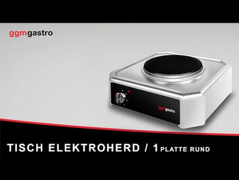 Elektrisk komfyr med bordplate - 2 kW - 1 rund plate