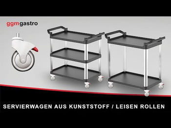 Trillebord av plast - med 3 Hyller