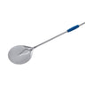 Kvadratisk pizzaspade - AZZURRA - rustfritt stål - 20x20 cm - håndtak: plastgrep, skaft 150 cm