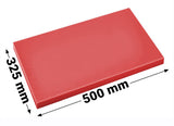 Skjærebrett - 32,5 x 50 cm - Tykkelse 2 cm - Rød