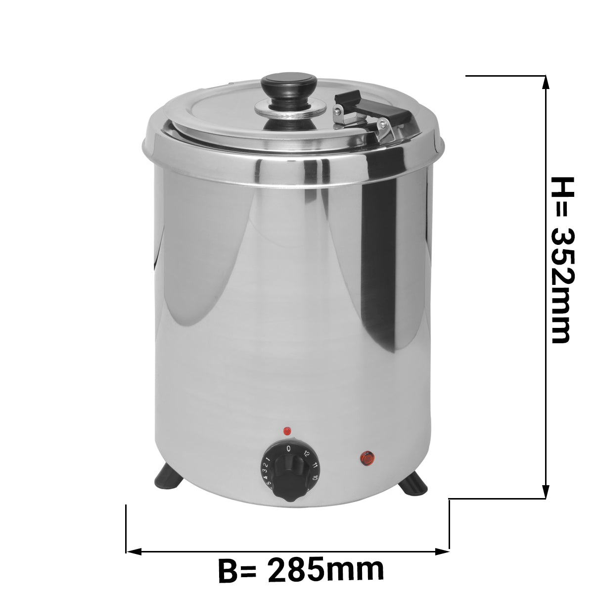 Suppevarmer - 5 liter - rustfritt stål